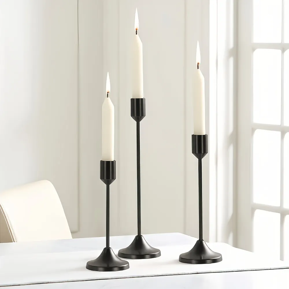 Candelabros Negros x3