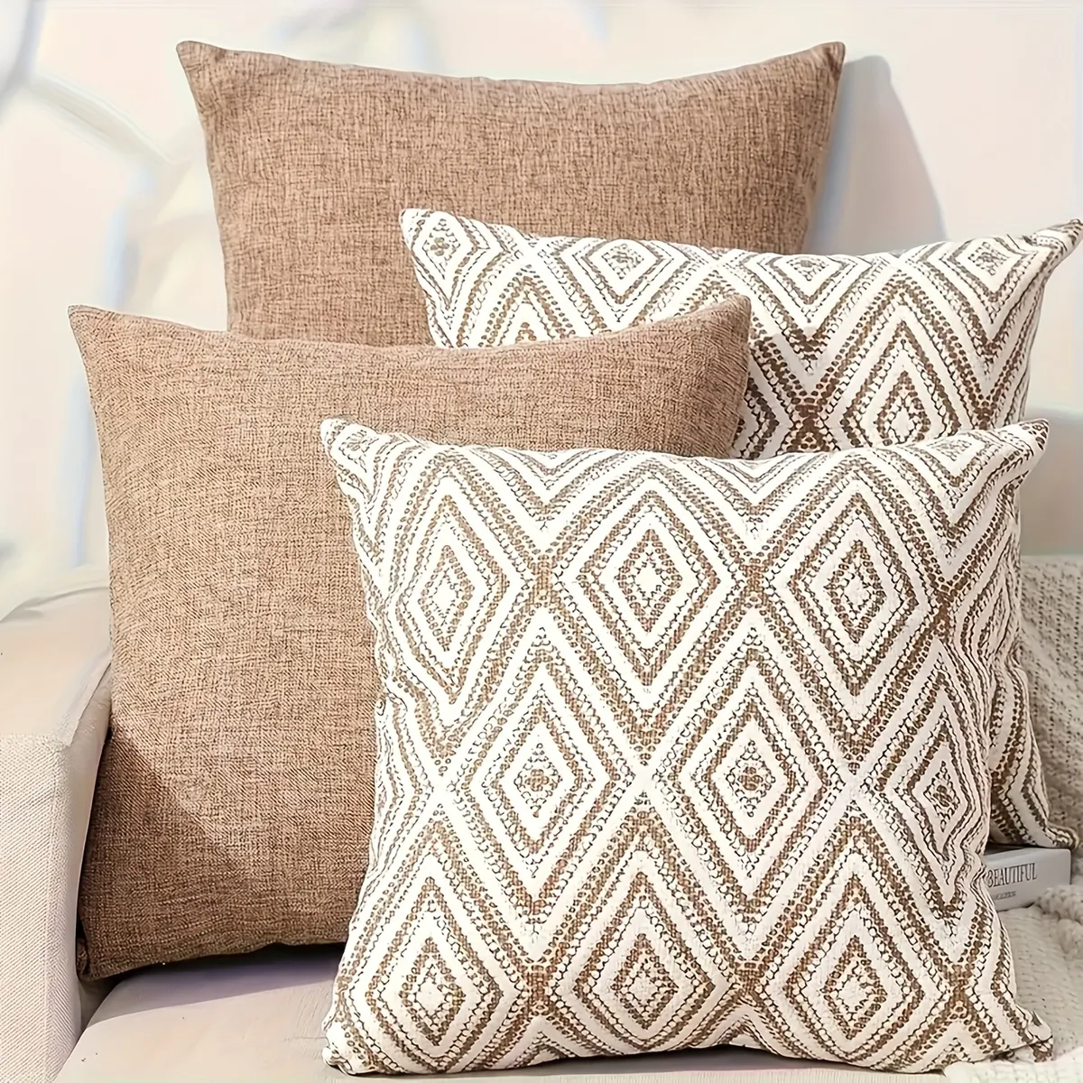 Fundas Jacquard Geométrico x4