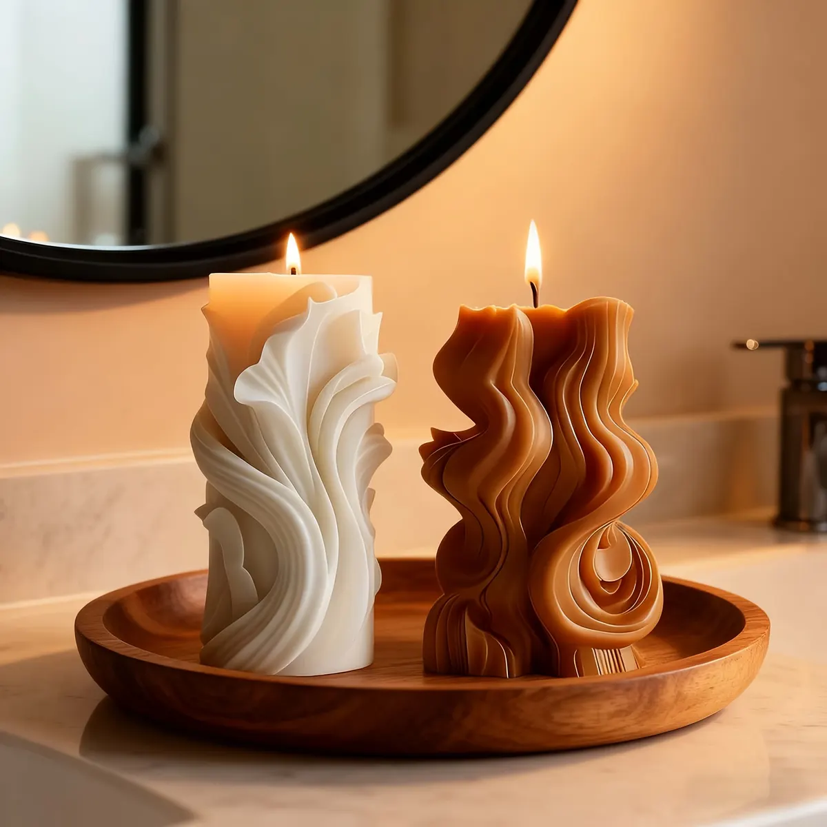 Velas Artísticas Diseño Ondas