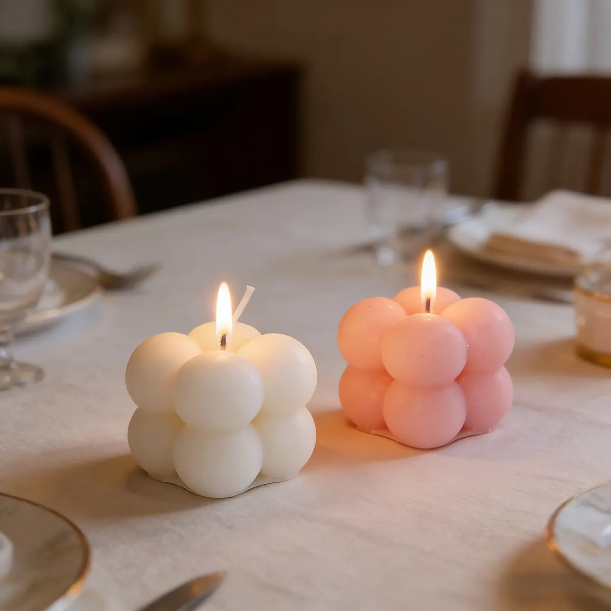 Velas Cubo de Burbujas x2